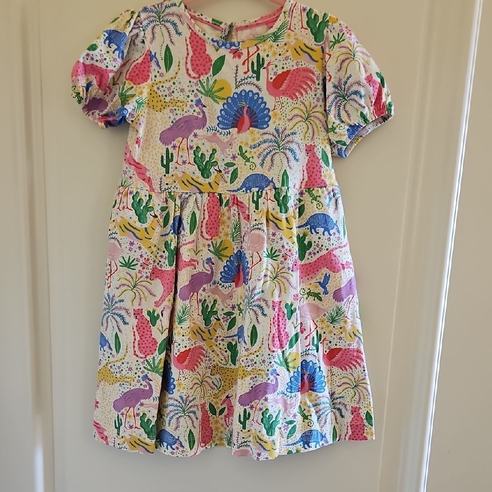 Colorful Kids Dress with Animal Print